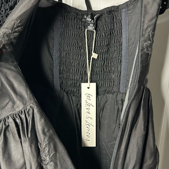 NWT For Love & Lemons Lindsey Corset Midi Dress Size XS in Black - Picture 7 of 11